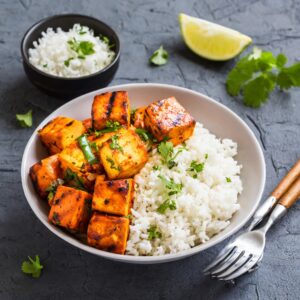 Peri Peri Tandoori Creamy Paneer Rice Bowl Recipe