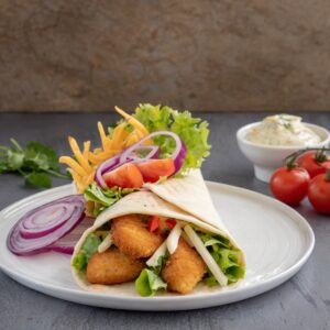 Chicken schnitzel wrap